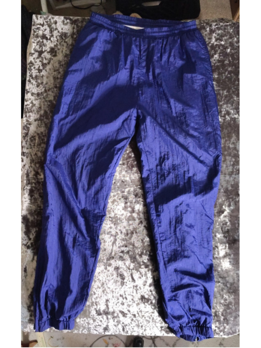 Unbranded vintage Nylon Track Pants Blue White Size M